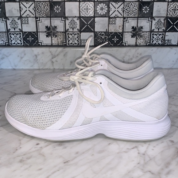 Nike Revolution 4 White Mesh Running Sneaker - Picture 6 of 8